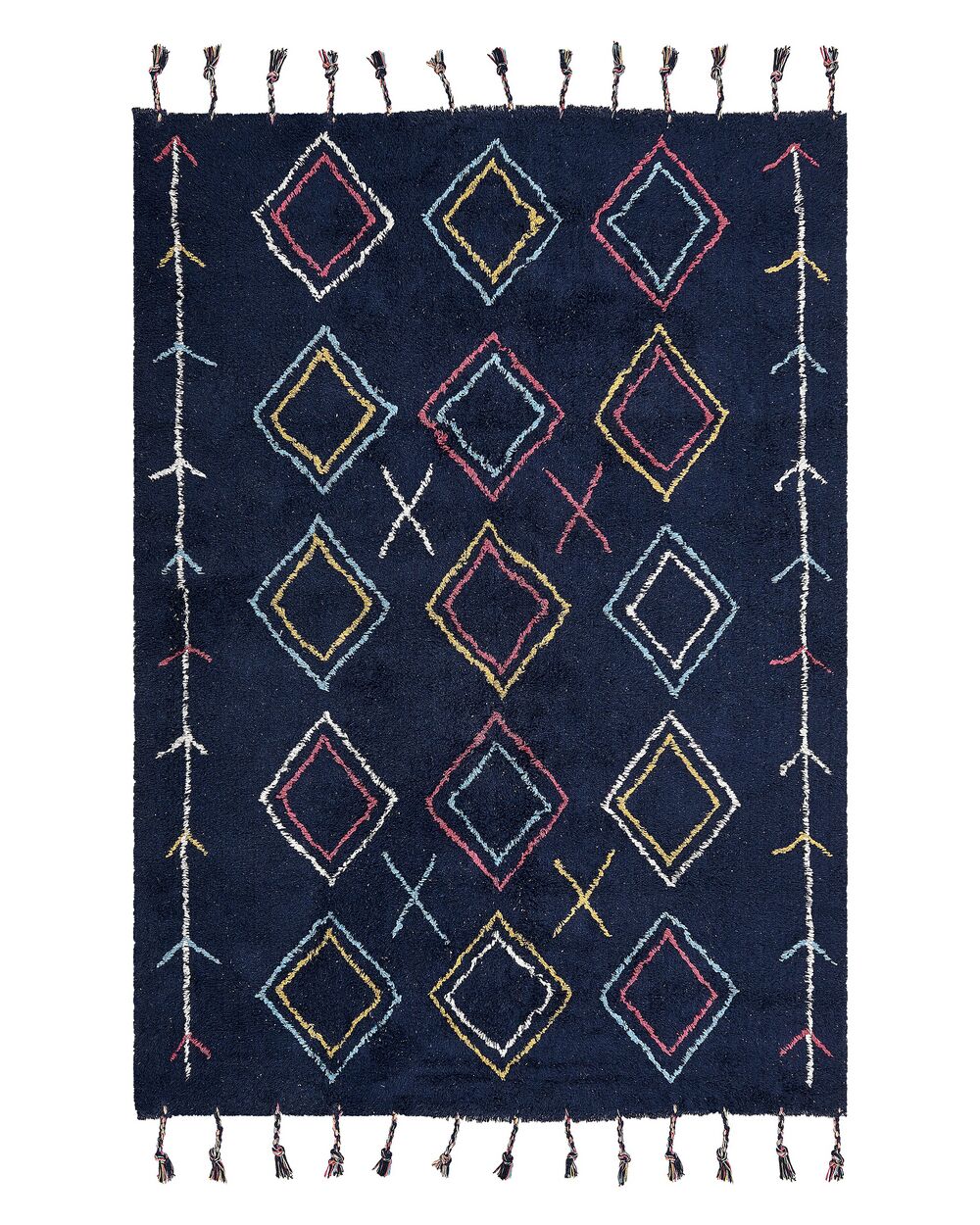 Rug CORUM Black 140 x 200 cm Cotton