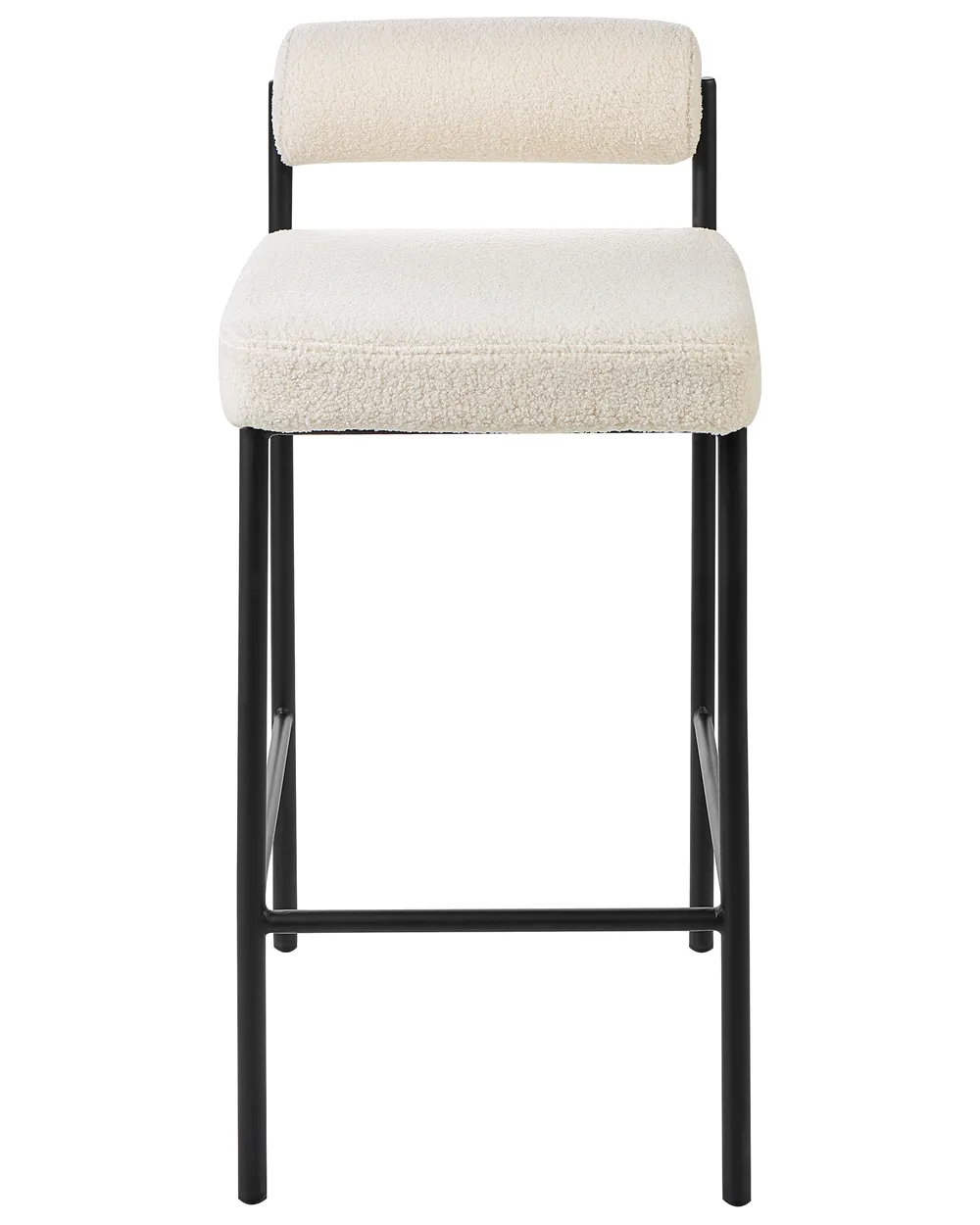 Set of 2 Bar Chairs AMAYA Boucle Off-White_928340