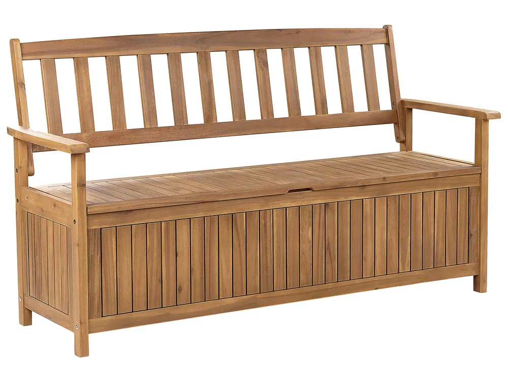 Garden Bench SOVANA 160 cm with Storage Acacia Wood Brown_846405