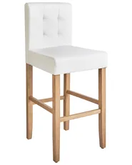 Set med 2 barstolar MADISON Konstläder Off-White_705553