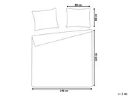 Duvet Cover Set AVONDALE 220 x 240 cm Sateen Cotton Grey_815168