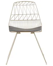 Set of 2 Dining Chairs HARLAN Metal Gold_756370