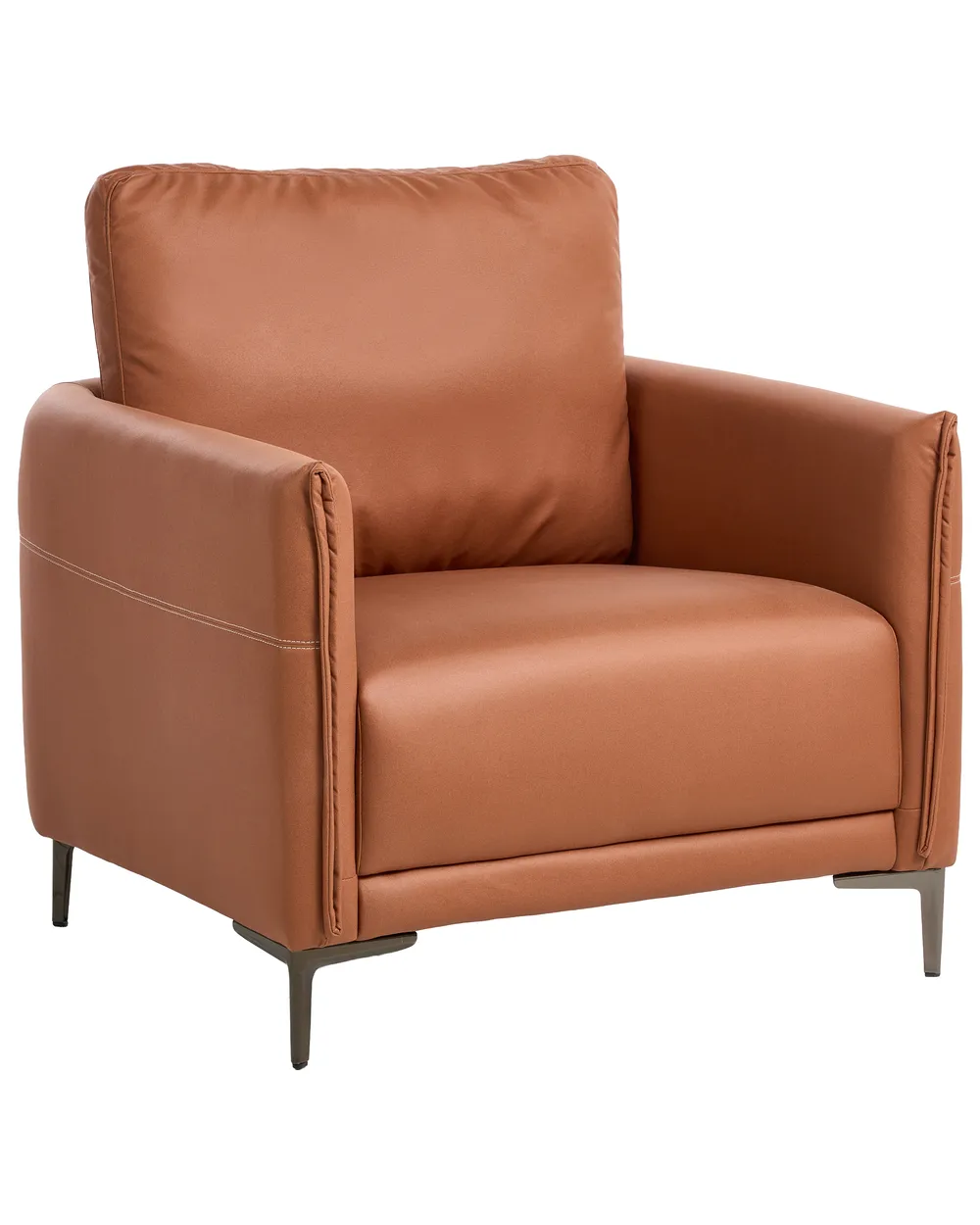 Armchair CILENS Fabric Golden Brown