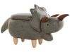 Storage Animal Stool TRICERATOPS Dinosaur Fabric Dark Green