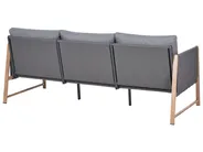 Trädgårdssoffgrupp med bord och fotpall 5-sits NOLA Metall Grå_998376