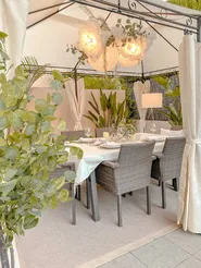 Gazebo COLOS 400 cm 300 cm Metal Beige_805432