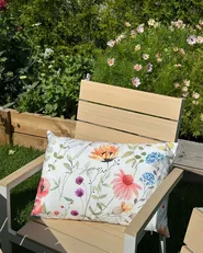 Set med 2 utomhusdynor MONESI Blommigt tryck 40 x 60 cm Flerfärgad_1030977