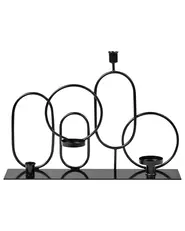 Candle Holder COBH 30 cm Metal Black_995137