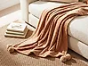 Blanket TERKE 200 x 220 cm Light Brown