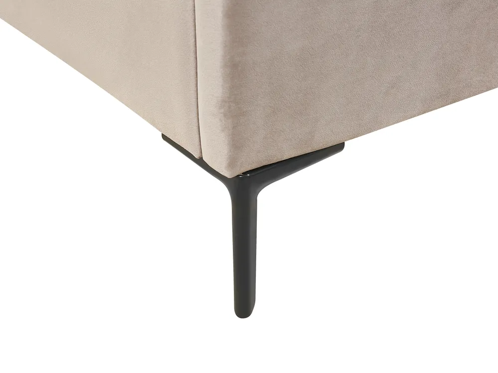 Ottoman Bed SEZANNE Velvet Taupe 180 x 200 cm (EU Super King)_916904