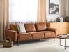 Sofa 3 Seater SOVIK Faux Leather Brown