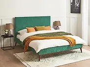 Bed Velvet BAYONNE 160 x 200 cm (EU King Size) Dark Green_1182825