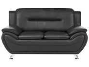 Soffgrupp 6-sits LEIRA Konstläder Svart_1058584