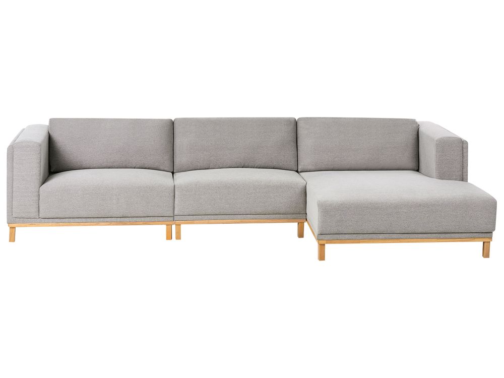 Corner Sofa VENG Fabric Grey Left Hand
