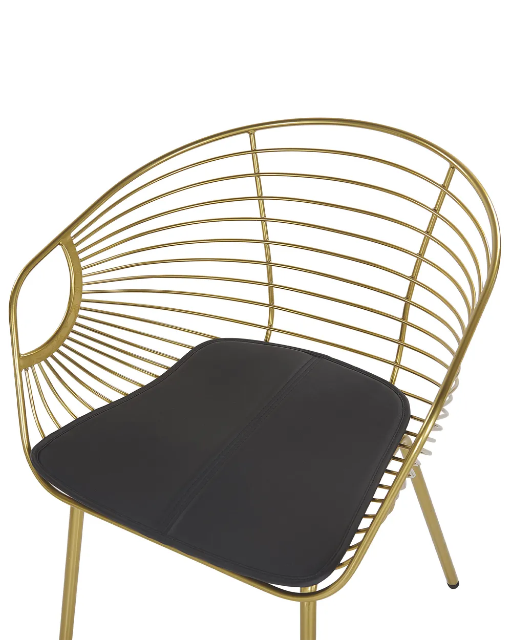 Set of 2 Dining Chairs HOBACK Metal Gold_775459