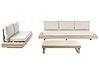 Garden Lounge Set with Table 5 Seater MARETTIMO Certified Acacia Wood Beige