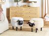 Storage Animal Stool SHEEP Sheep Fabric White