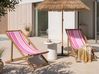 Set of 2 Sun Lounger Replacement Fabrics ANZIO/AVELLINO 113 x 44 cm Pink