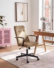 Kontorsstol CAROGA Sammet Beige_1144179