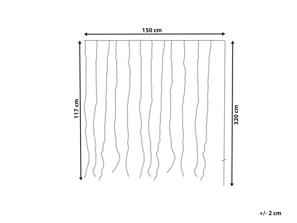 Valoverho LED-älyvalo appillä KULUSUK 150 x 320 cm Monivärinen_883559