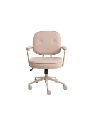 Desk Chair PARAMUS Faux Leather Beige_1154192