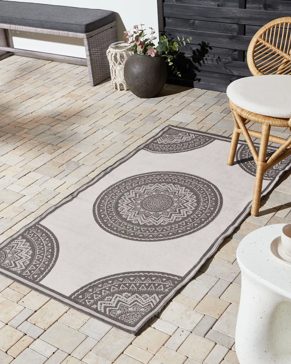 Outdoor Rug NELLORE Grey 80 x 150 cm
