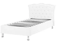 Ottoman Bed METZ Faux Leather White 90 x 200 cm (EU Single)_799459