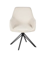 Set med 2 matstolar Vridbar JODAR Ljusbeige_945716