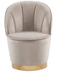 Fåtölj ALBY Sammet Ljusbeige_780886