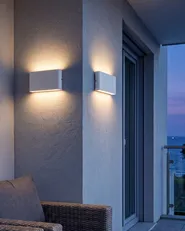 Set of 2 Outdoor LED Wall Lights ARDER White_1108022