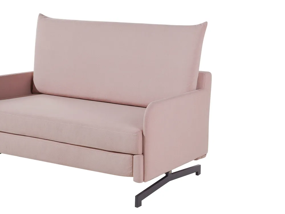 Sofa Bed 2 Seater BELFAST Fabric Pink_798385