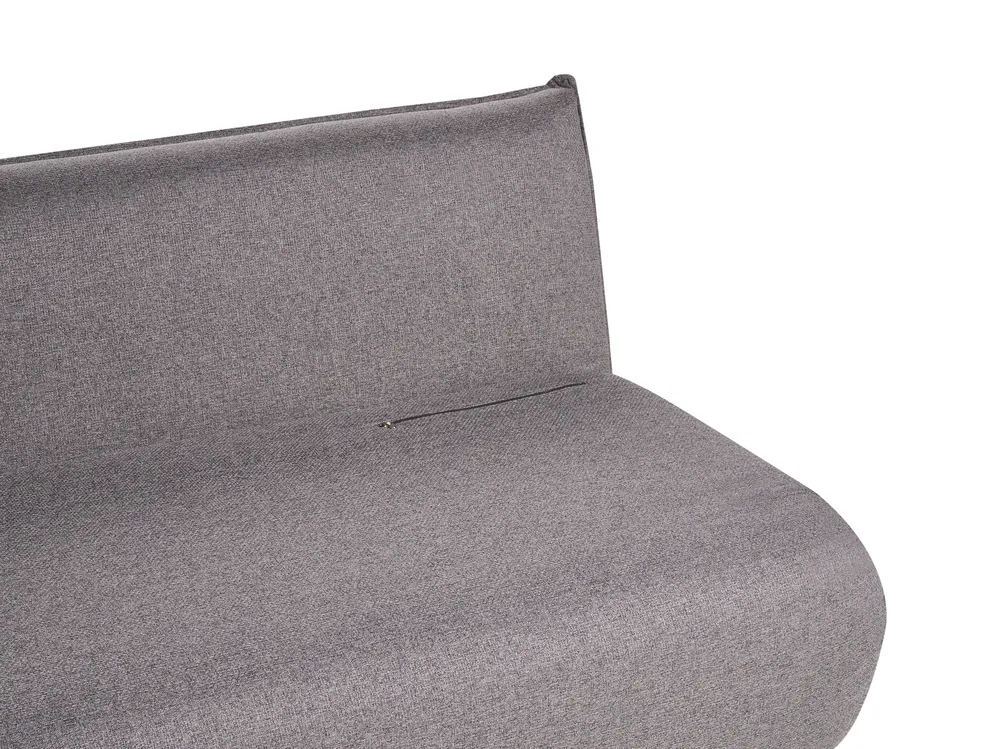Sofa Bed 2 Seater ABISKO Faux Linen Dark Grey_1030931