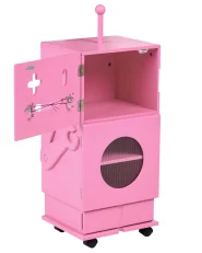 Skåp EDGAR 89 cm Rosa med hjul_1064631