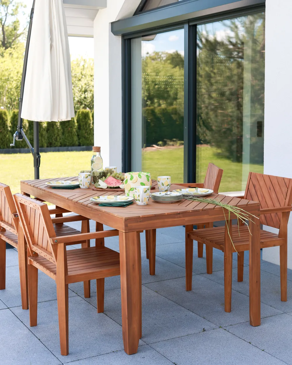 Cantilever Parasol 268 cm CALABRIA II Light Beige_923157