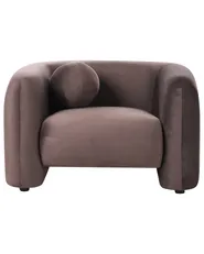 Armchair LEIREN Velvet Dark Brown_1028775