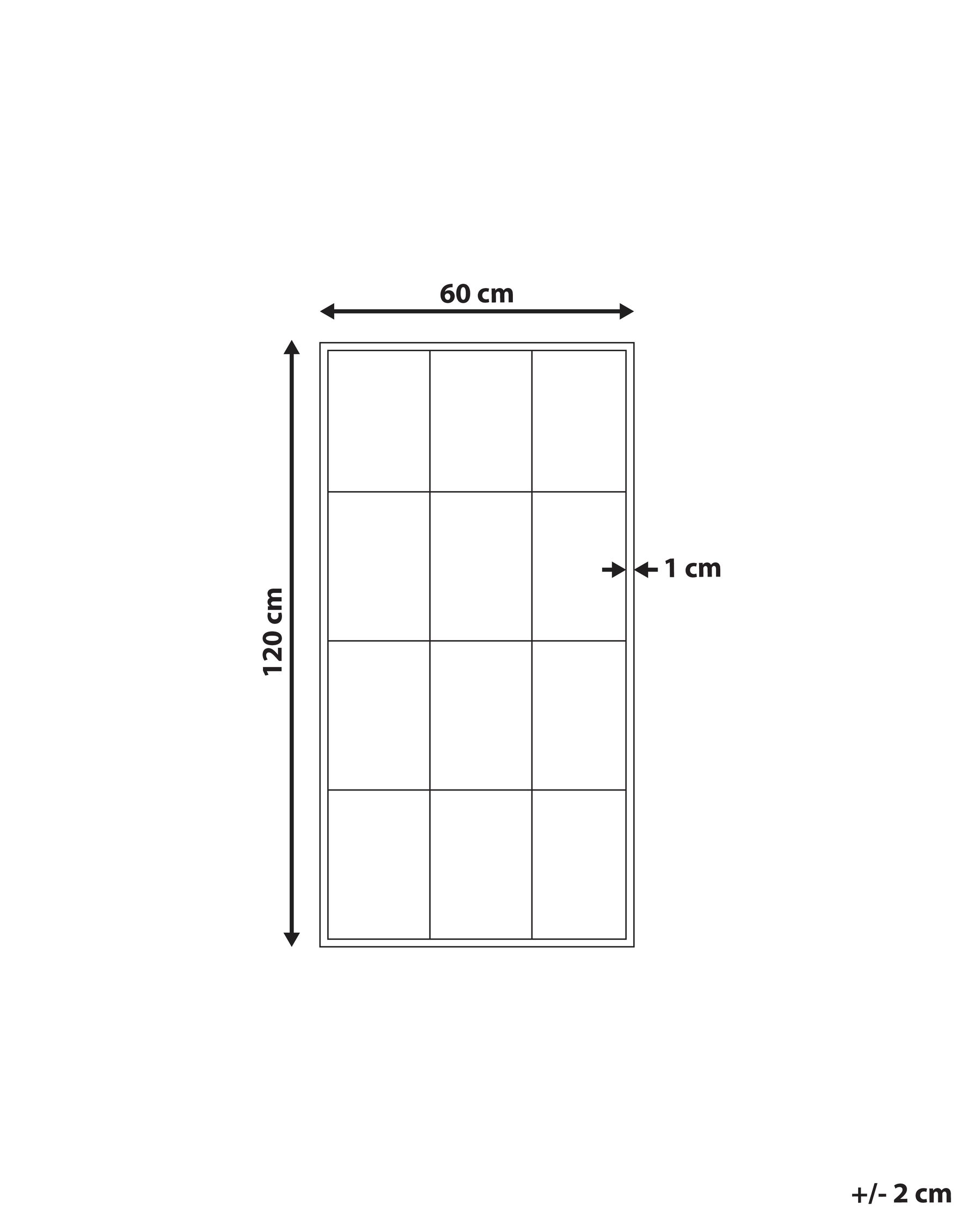 Väggspegel CALMONT 60 cm 120 cm Glas Svart_1099966
