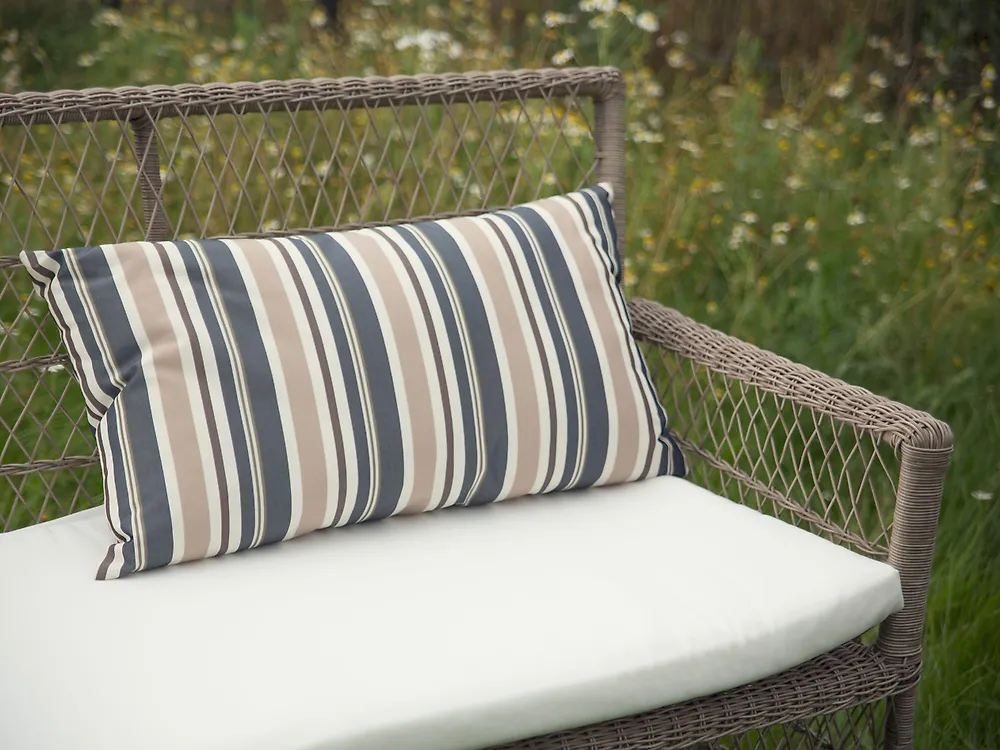Set med 2 utomhusdynor KASTOS Randigt 40 x 70 cm Taupe_1177969