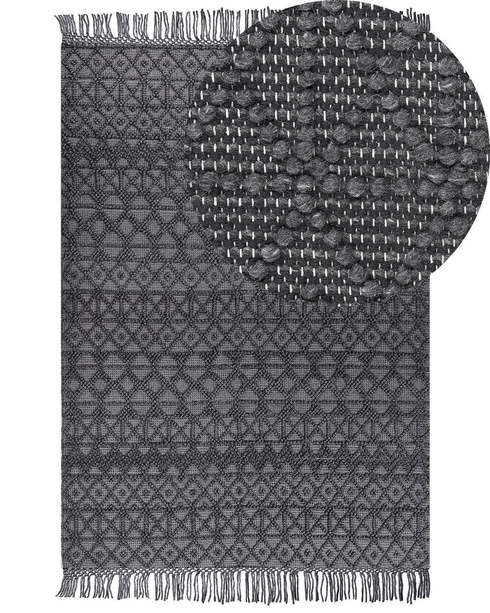 Teppe ALUCRA Svart 160 x 230 cm Ull