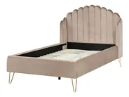 Bed Velvet AMBILLOU 120 x 200 cm (EU Small Double) Taupe_1014314
