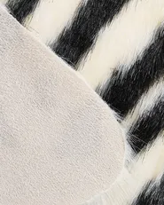 Faux Fur Rug NAMBUNG White Black 60 x 90 cm_790211