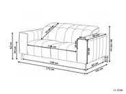 Sofa 2 Seater OMMEL Fabric Taupe_1035541