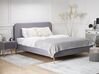 Bed Velvet FLAYAT 180 x 200 cm (EU Super King) Grey