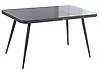 Trädgårdsmatbord LIPARI 140 cm 80 cm Glas Grå