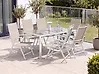 Puutarhapöytä CATANIA 160 cm 91 cm Lasi Beige