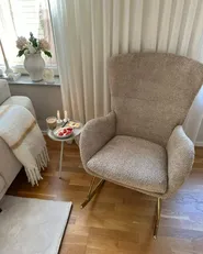Rocking Chair ANASET Boucle Sand Beige_985112