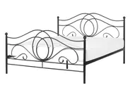 Bed Metal LYRA 140 x 200 cm (EU Double) Black_817954