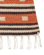 Rug GAVAR Orange 140 x 200 cm Kilim Cotton_869204