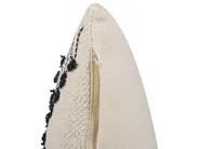 Set med 2 prydnadskuddar MYRTUS 45 x 45 cm Bomull Beige Geometriskt tryck_839970