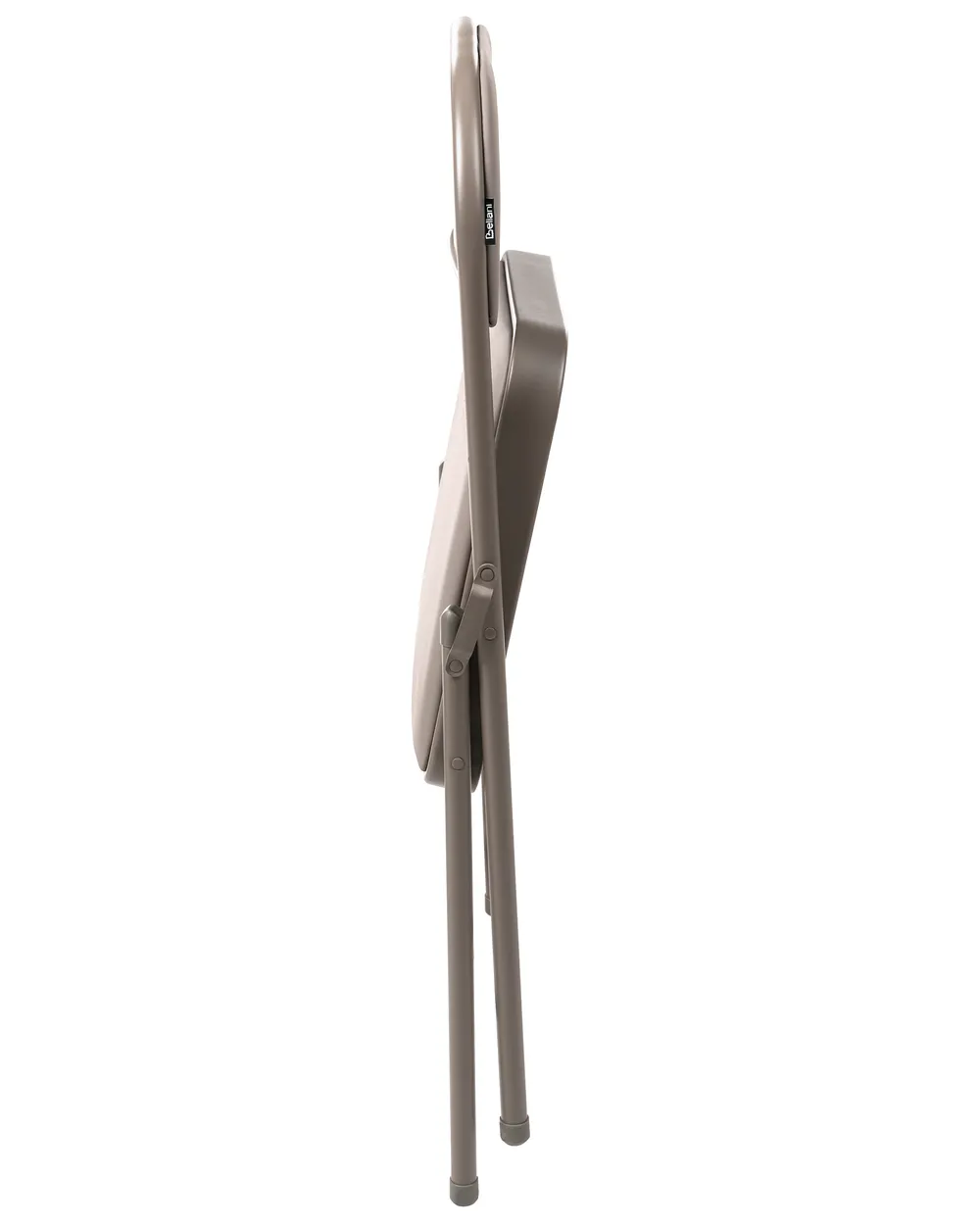 Set of 4 Folding Chairs SHASTA Metal Taupe_1039651