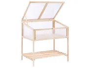 Växthus för balkong ARANOVA 80 cm 58 cm Granträ Ljusbrun_1024071